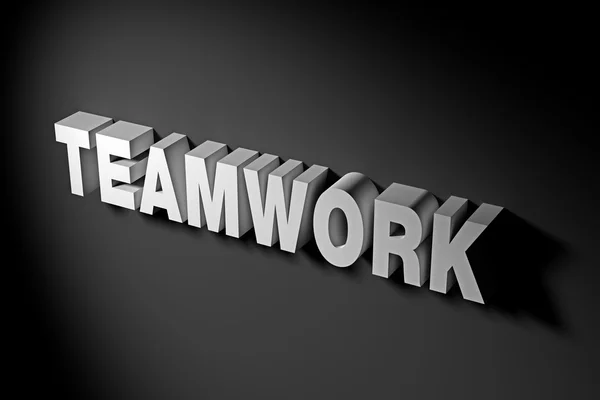Teamwork Concept in 3D Rendering Text — Stock Photo, Image