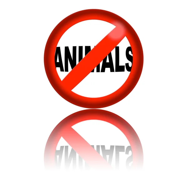 Nenhum sinal de animais 3D Rendering — Fotografia de Stock