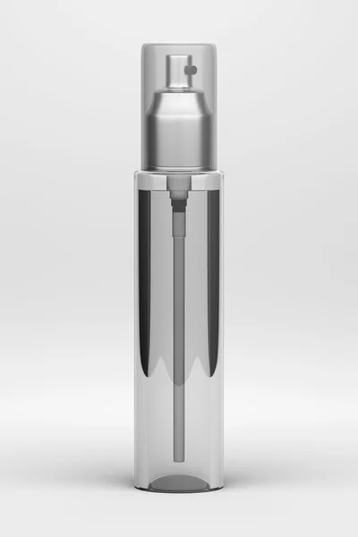 白色，一个孤立的化妆品瓶香水 3d 渲染 — 图库照片