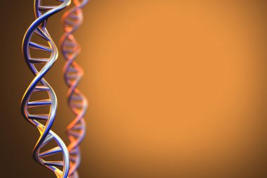 İnsan DNA'sı yapısı arka plan, 3d render