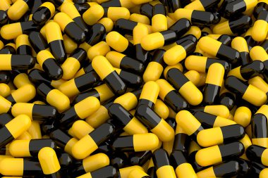 Hap kapsül kazık, 3d render