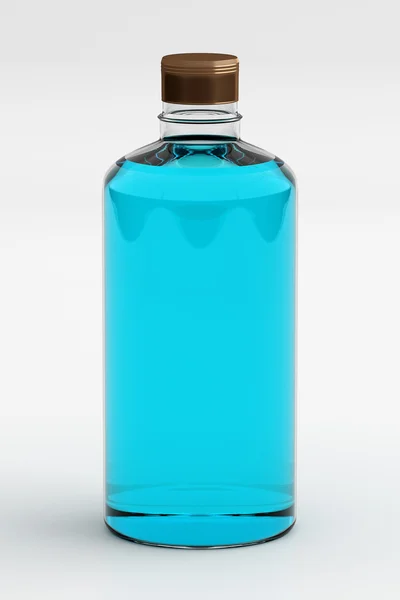 Rubbing alcool o etanolo isolato su bianco, 3D Rendering — Foto Stock