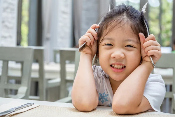 Panduan Anak Spoon dan Garpu — Stok Foto