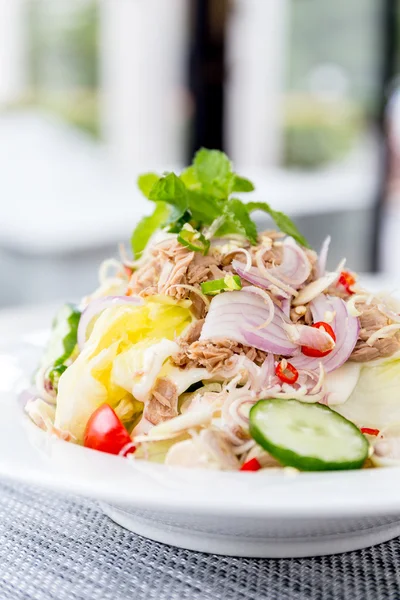 Ensalada de atún con verduras frescas —  Fotos de Stock