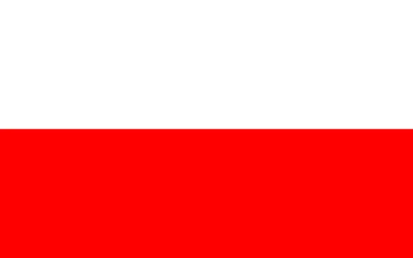 Lengyelország lobogója, vektor — Stock Vector