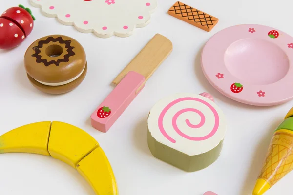 Conjunto de brinquedos de preparação de alimentos para crianças — Fotografia de Stock