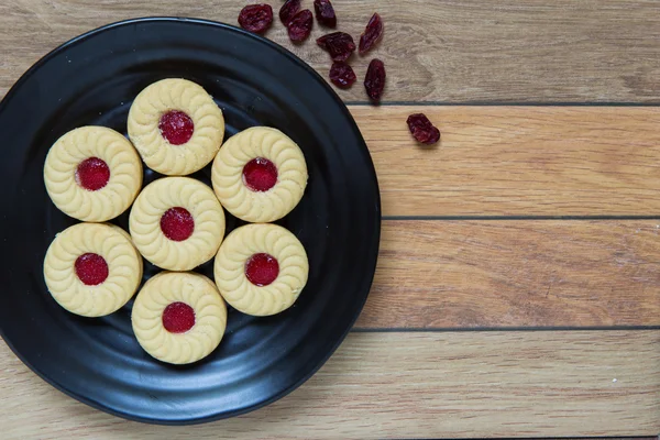 Galletas caseras llenas de mermelada de arándanos —  Fotos de Stock