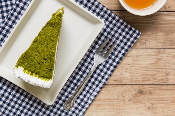 Pastel de té verde — Foto de Stock