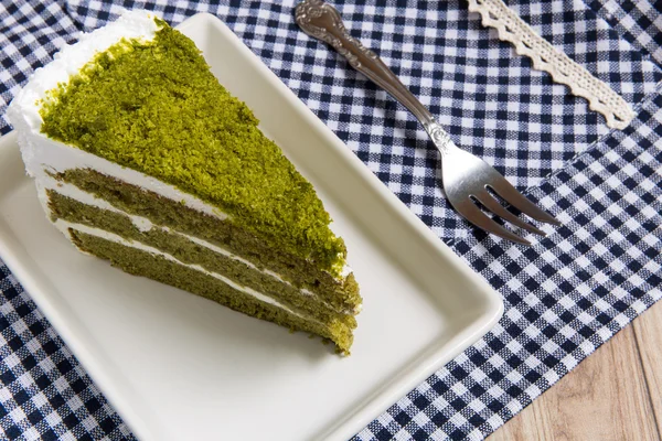 Groene thee cake — Stockfoto