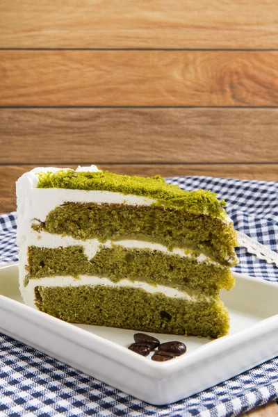 Groene thee cake — Stockfoto