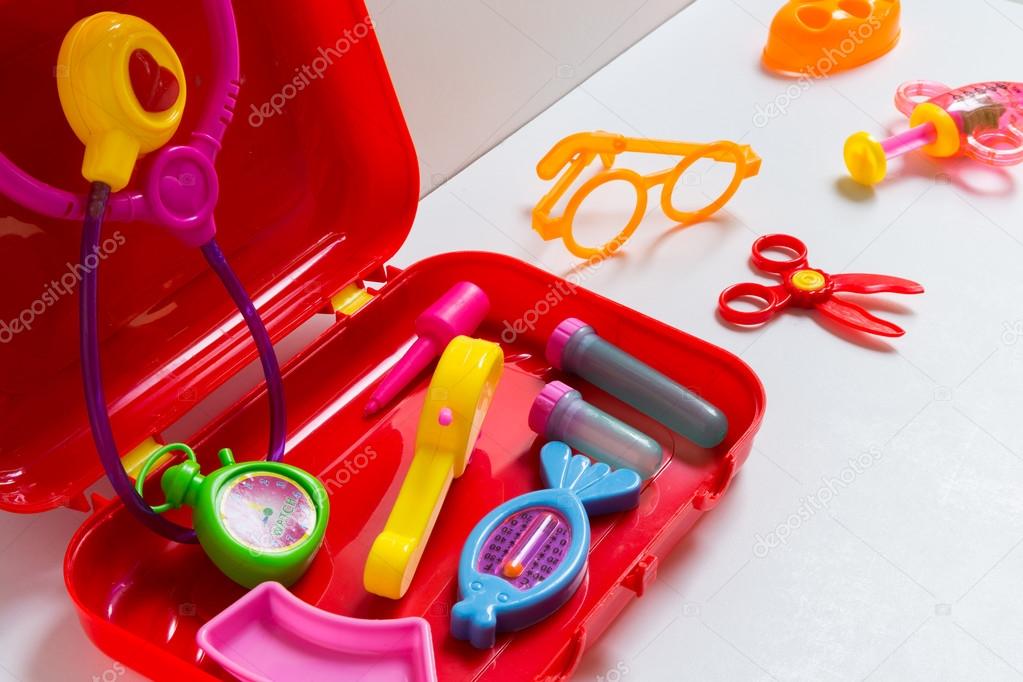 Colorful Medical Equipment Toy Set for Kids Stock Photo by ©supparsorn