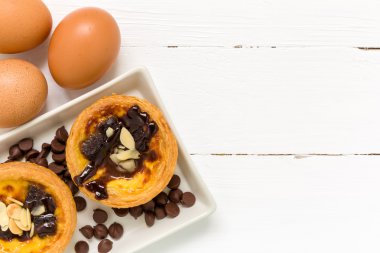 Tatlı çay arka plan için / tatlı çay için / tatlı çay, yumurta Tart arka plan