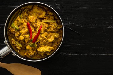 Tayland Mutfağı arka plan / Tay mutfağı / Tay mutfağı siyah arka plan üzerine