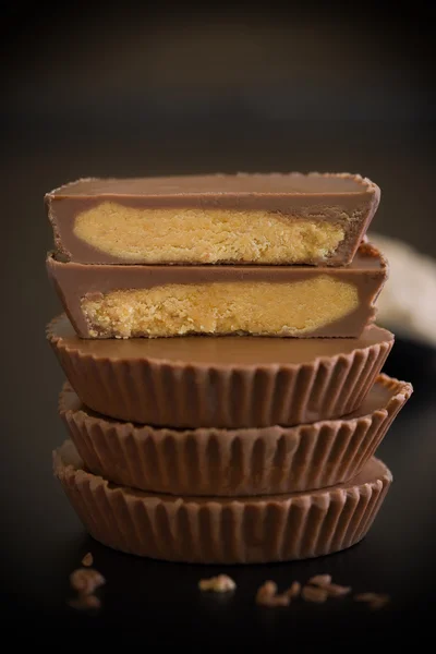 Dessert chocolade / Dessert / Dessert chocolade op zwarte achtergrond — Stockfoto