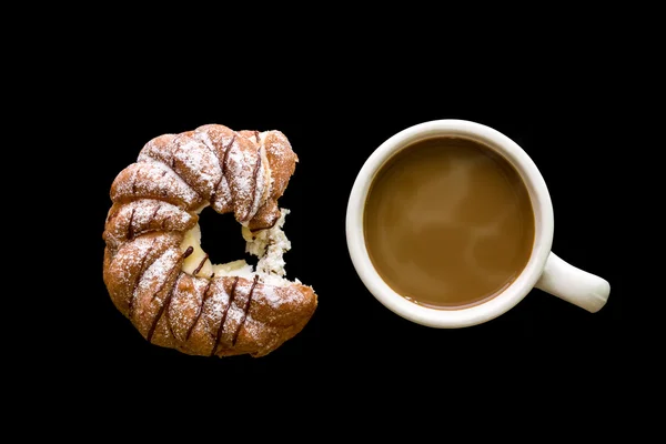 Tatlı kahve arka plan ile / tatlı kahve / kahve siyah arka plan üzerine tatlı — Stok fotoğraf