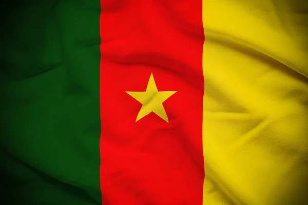 Прапор Камеруну фону — стокове фото