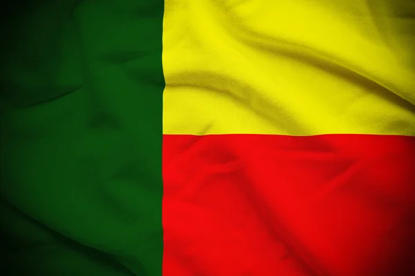 Прапор Беніну фону — стокове фото