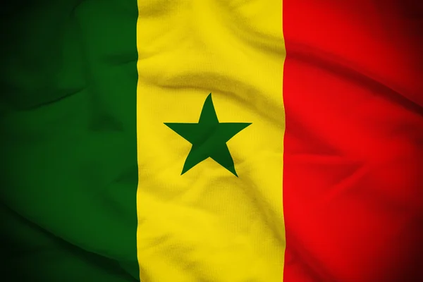 Прапор Сенегалу фону — стокове фото