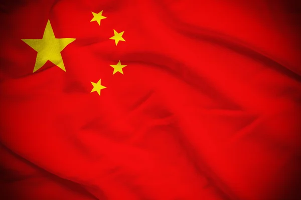 Фон флага Китая — стоковое фото