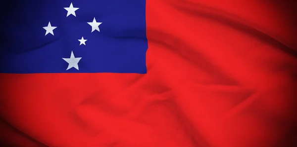 萨摩亚国旗背景 — 图库照片
