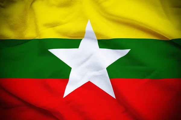 Прапор М'янми фону — стокове фото