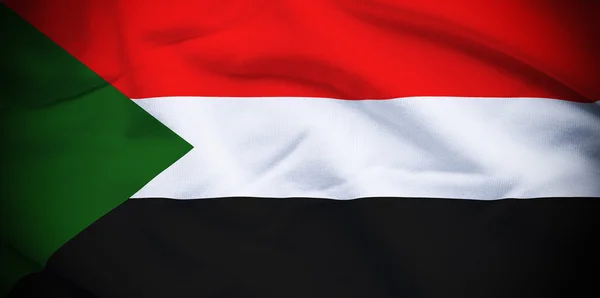 苏丹国旗背景 — 图库照片