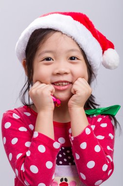 Çocuk Noel kostüm Santa Claus şapka ile