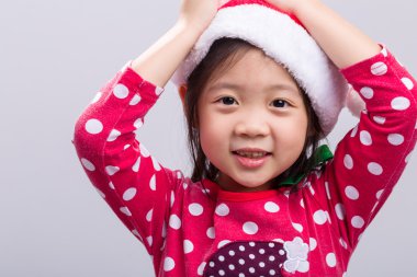 Çocuk Noel kostüm Santa Claus şapka ile