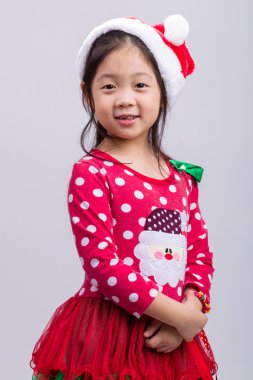 Çocuk Noel kostüm Santa Claus şapka ile