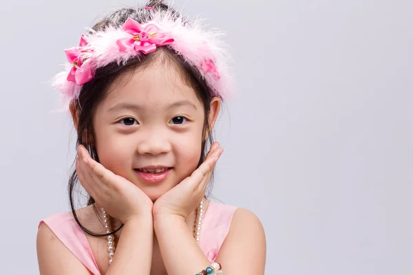 Kid with Flower Crown — Stock Photo, Image