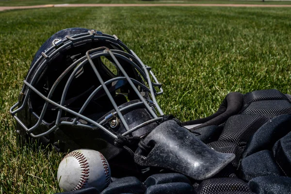 Baseball Catcher Maschera facciale e piastra toracica — Foto Stock