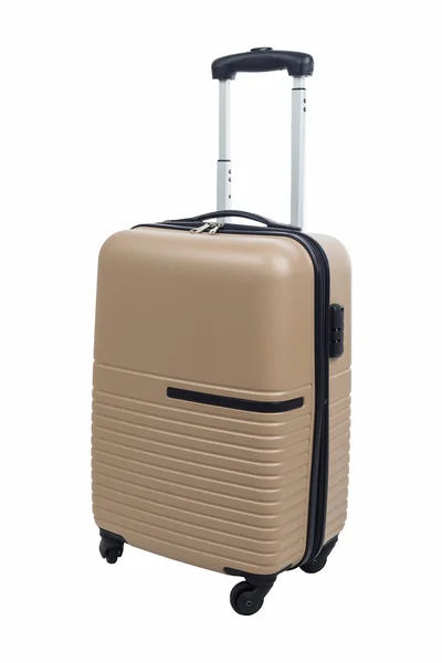 Suitcase luggage brown isolated on white background. — Stock Photo, Image