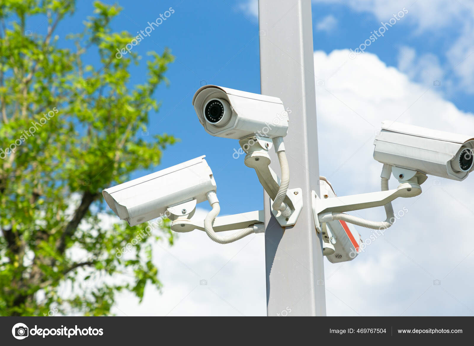 Cámara Cctv Concepto Cámara Vigilancia Vigilancia Con Sistema