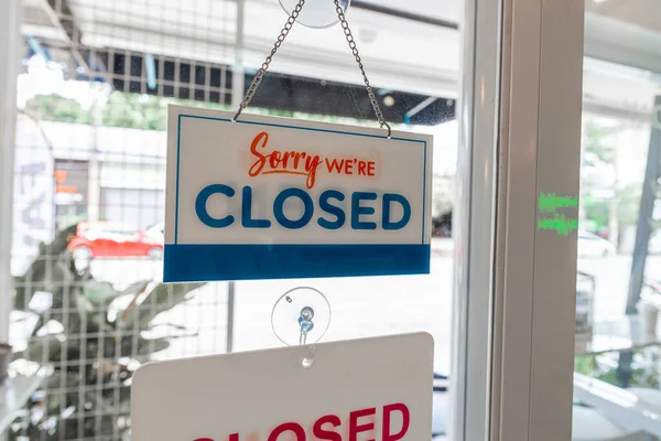 Sluiten Winkel Restaurant Pub Als Gevolg Van Vergrendeling Quarantaine Van — Stockfoto