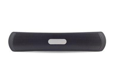 Siyah woofer ses ve eşitleme bluetooth ile smartphone izole o