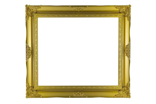Bronze und Gold Rahmen vintage isoliert auf weißem Hintergrund. — Stockfoto
