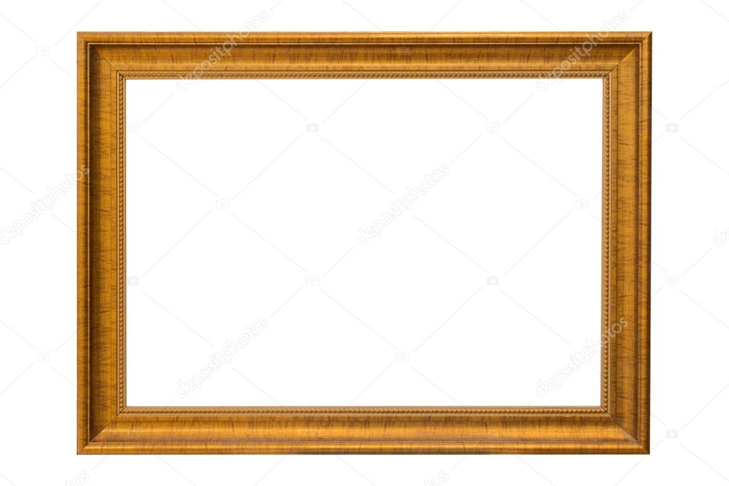 Bronze copper and Gold Frame vintage isolated on white backgroun