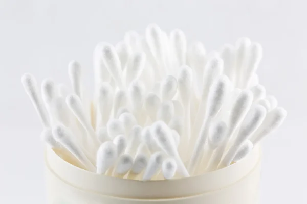 Close up of cotton Buds isolated on white background : swab swab — Stock Photo, Image