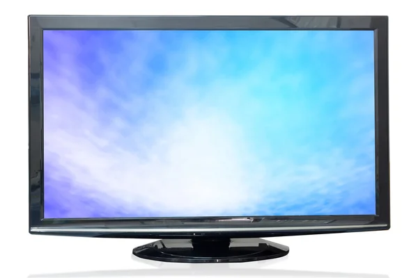 Television monitor texture sky isolated on white background. — Stock Photo, Image