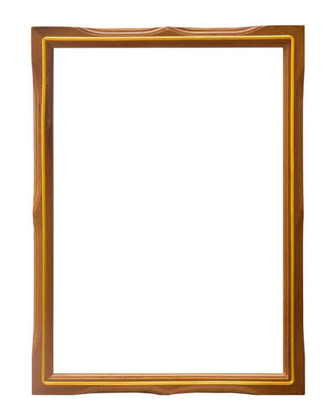 Bronze and Gold wood frame vintage isolated on white background. — Stock Photo, Image