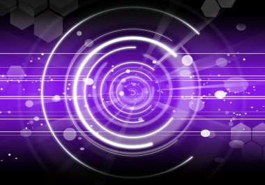 Arka plan Lens gelecekteki mor alev teknoloji.