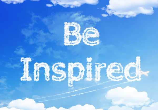 Be inspired text on the sky. — Stock Photo, Image