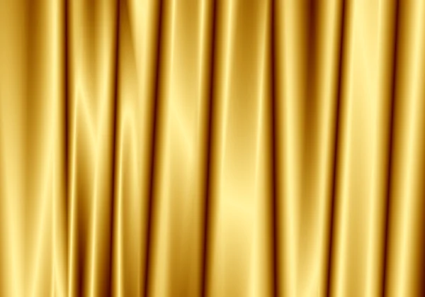 Guld-curtain reflektera med ljusfläcken på bakgrund. — Stockfoto