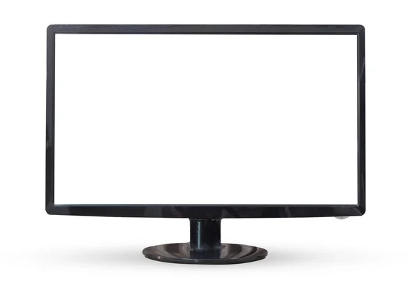 Fernseher oder Monitor PC-Landschaft isoliert auf weißem Hintergrund. — Stockfoto