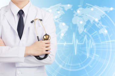 Deftere nakil ve stetoskop global holding doktor adam ağ bac