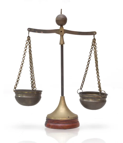 Law scales Balance Weights  Symbol of justice — Stock Photo, Image