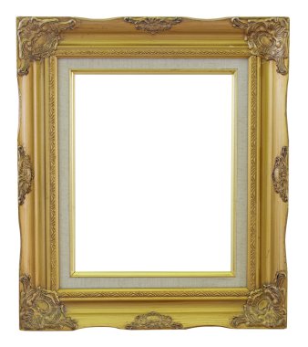 Eski kare altın ve bakır vintage izole arka plan.