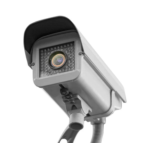 Cctv Überwachungskamera isoliert weißen Hintergrund. — Stockfoto