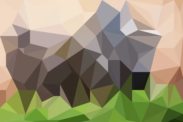 Stein und Waldgras abstrakt geometrisch Hintergrund Textur. — Stockfoto