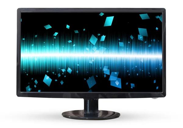 Fernseh-Himmel oder Monitor PC-Landschaft isoliert auf weißem Hintergrund — Stockfoto